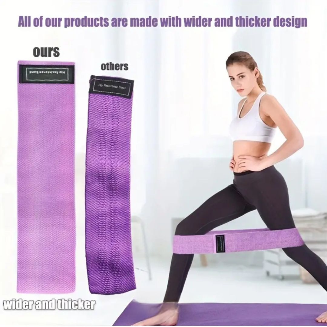 TOTAL BODY RESISTANCE BUNDLE - Fabric Resistance Band (3 Sets) + Resistance Band with Handle Bundle
