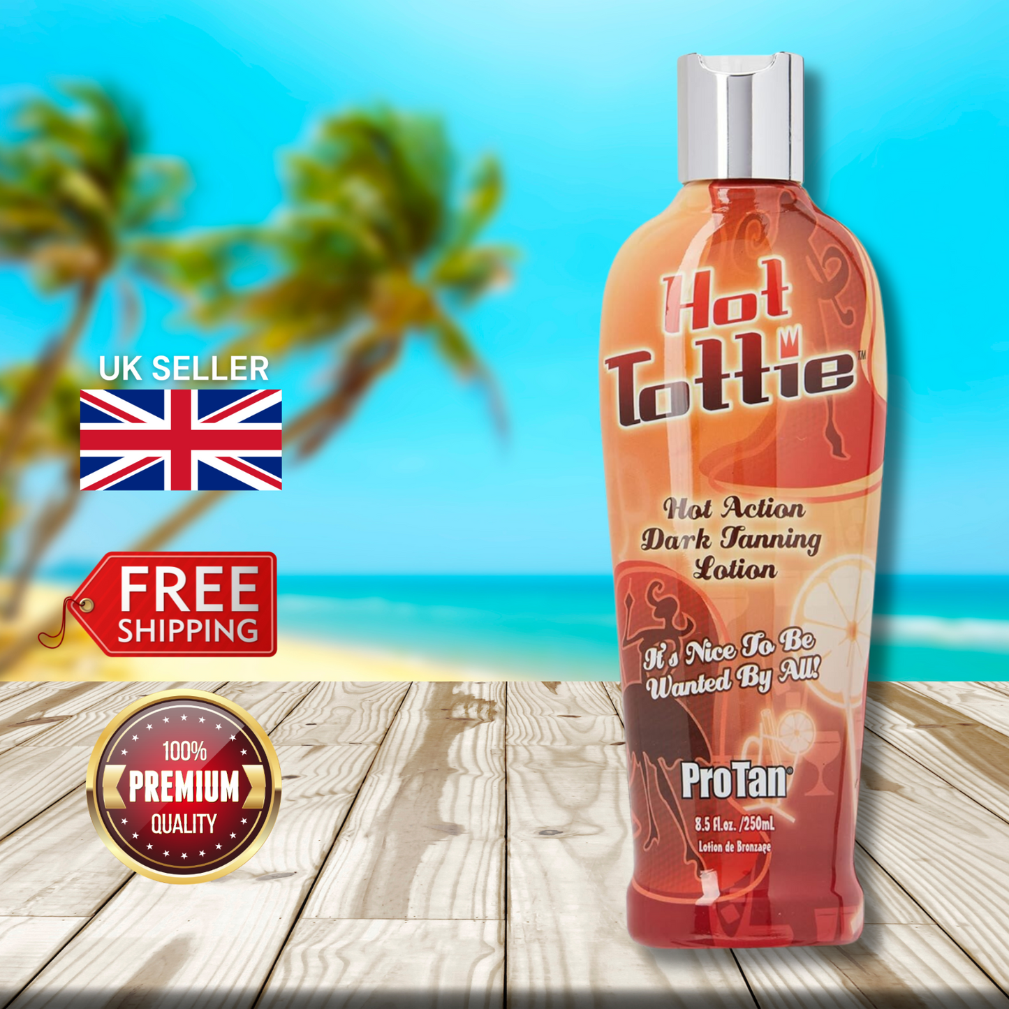 Pro Tan Hot Tottie Dark Tanning Sunbed Lotion 250ml - Hot Tingle Accelerator !