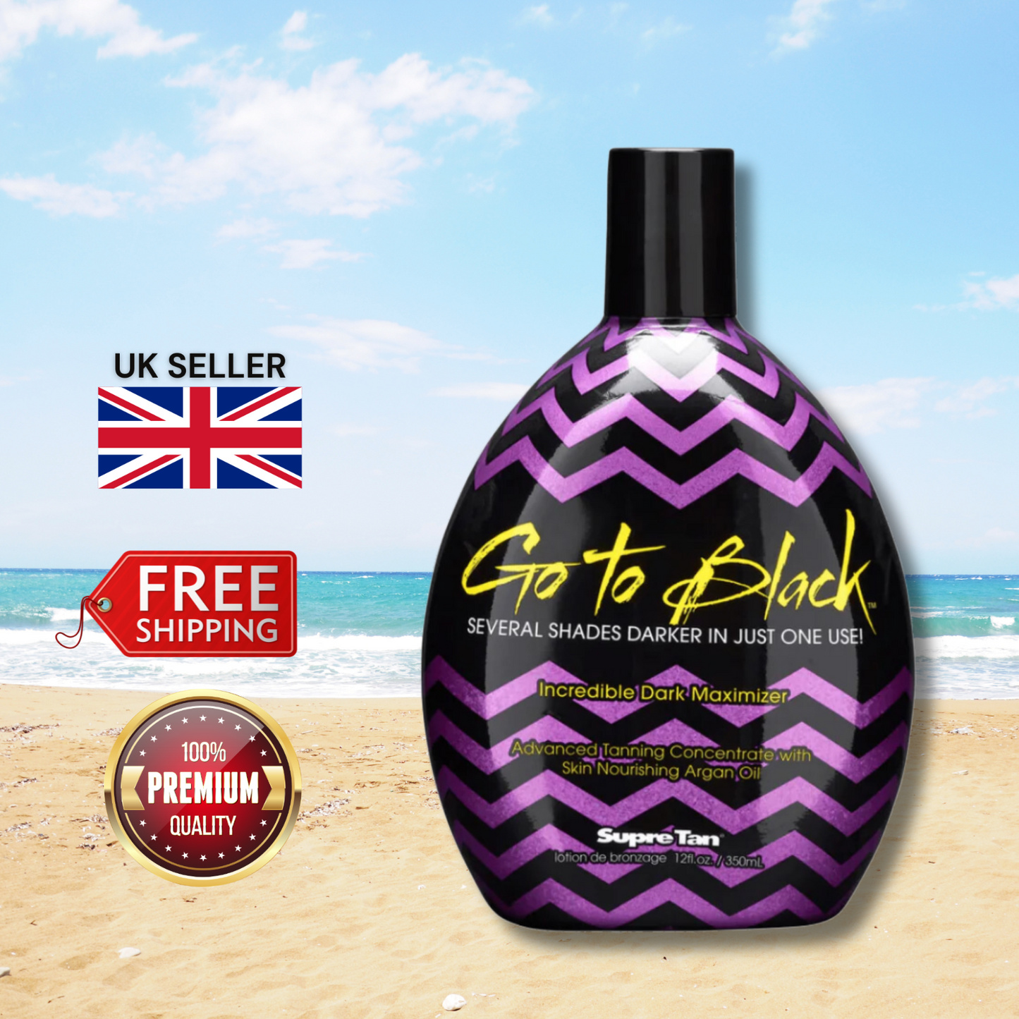 Supre Tan Go To Black Dark Maximizer 350ml - Go Ultra Dark!