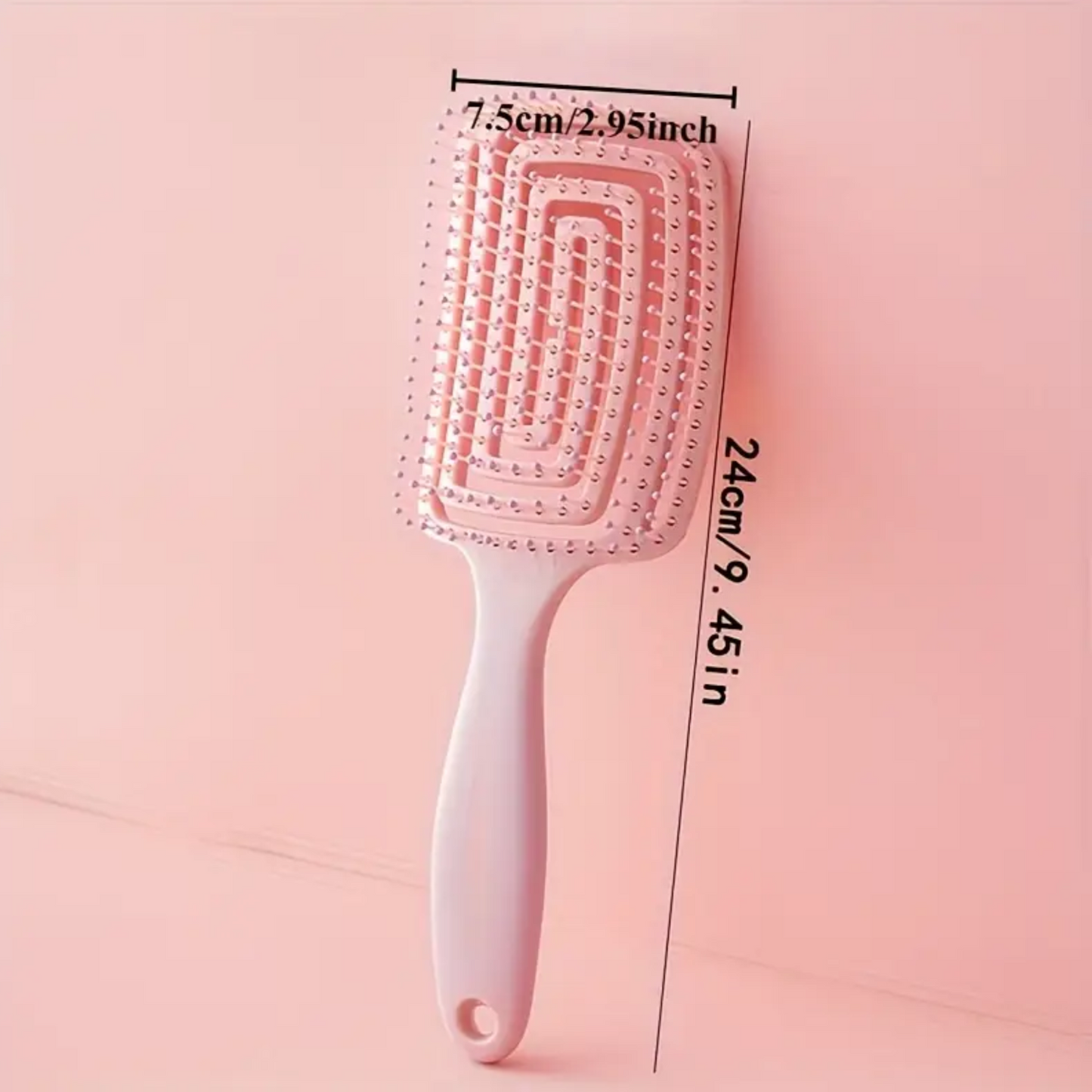 2 x Detangling Hair Brush Tangle Free Hair - Two Brushes, Zero Knots! Free P&P
