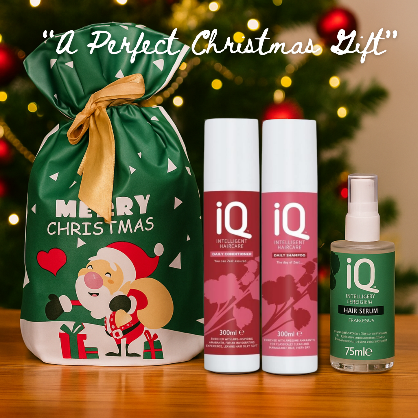 IQ Daily Shampoo & Conditioner with Hair Serum + Christmas Gift Bag 🎁