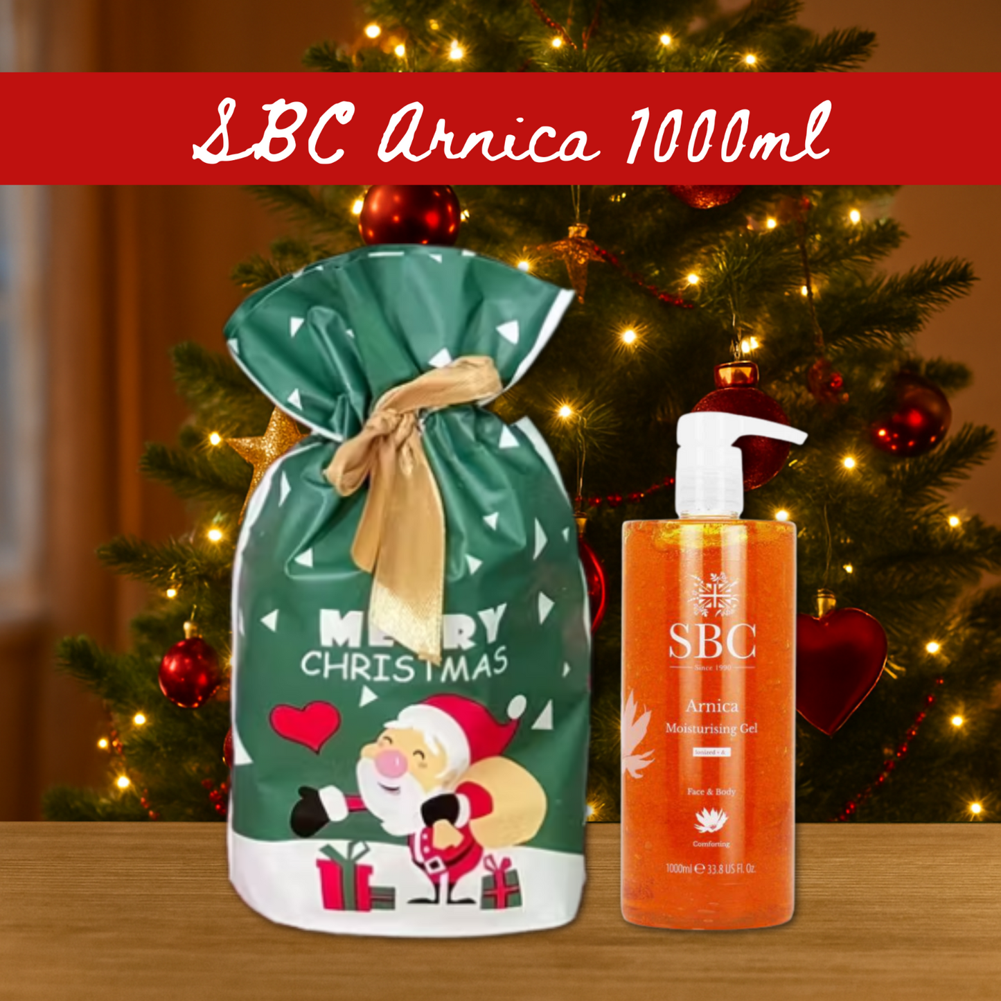 SBC Arnica Moisturising Gel + Christmas Gift Bag 100ml β 1000ml π