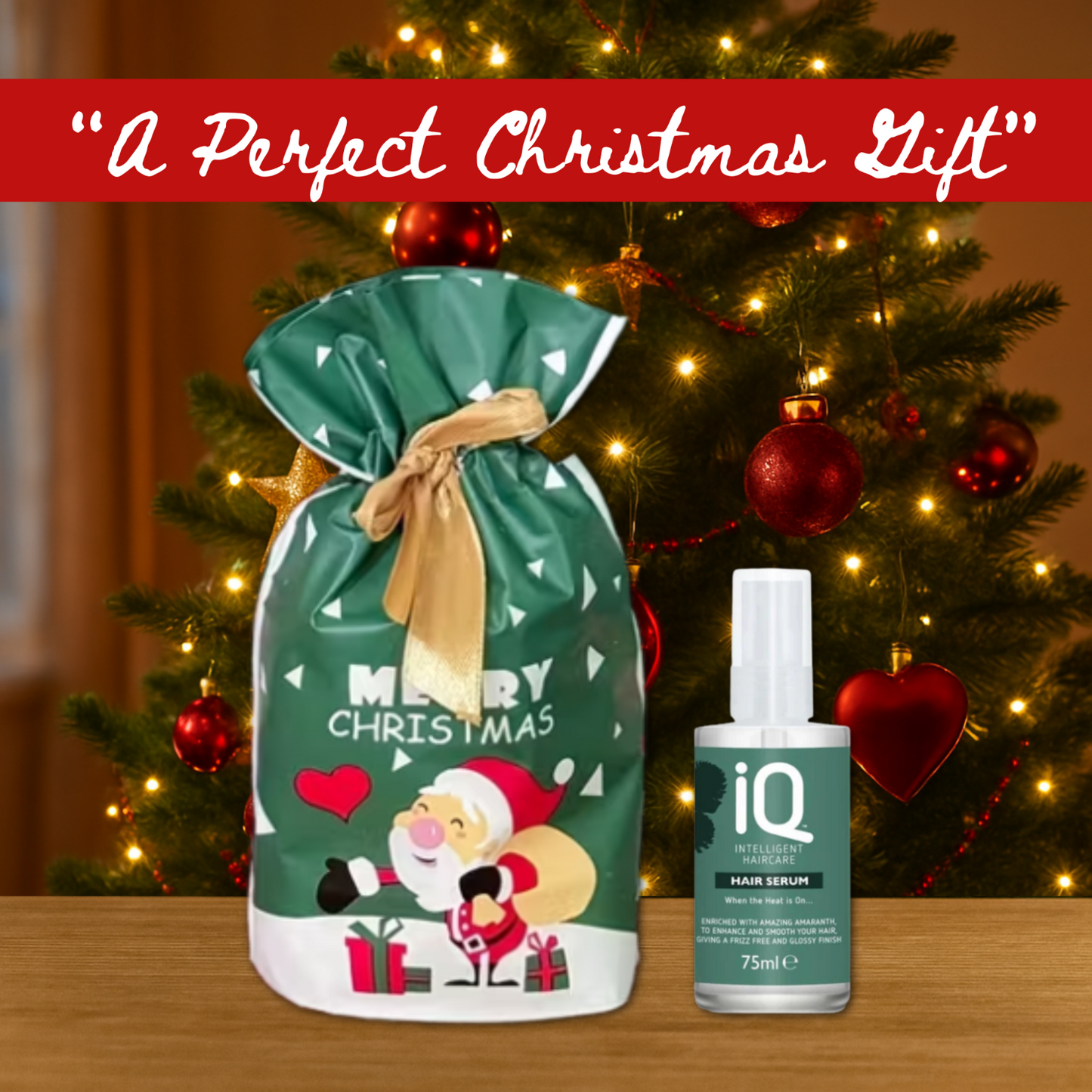IQ Intelligent Haircare Hair Serum 75ml + Christmas Gift Bag π