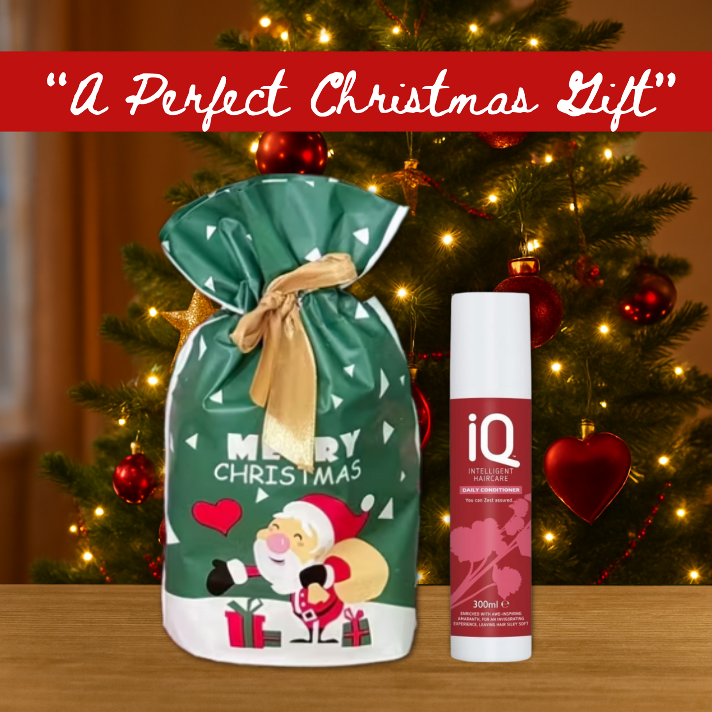 IQ Intelligent Haircare Daily Conditioner 300ml + Christmas Gift Bag π