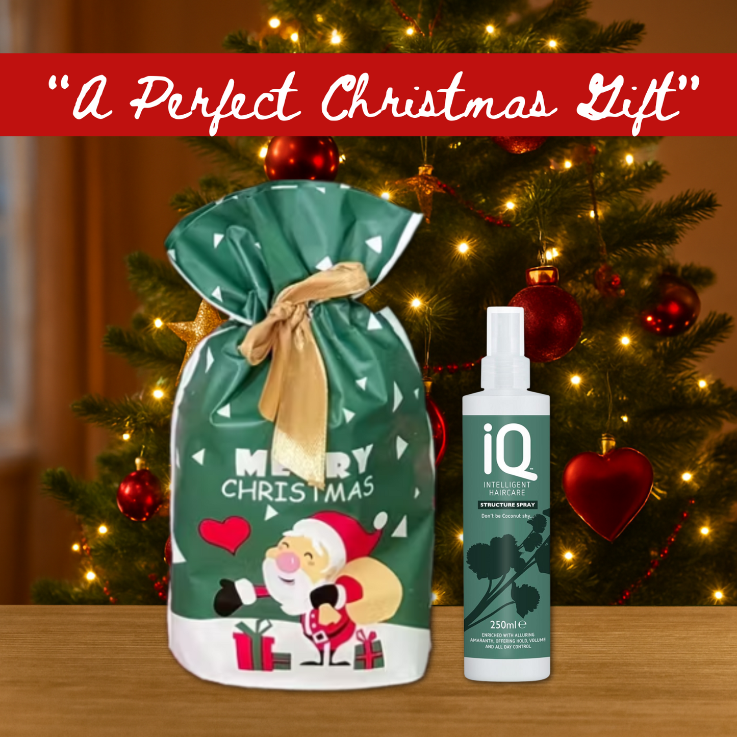 IQ Intelligent Haircare Hair Structure Spray 250ml + Christmas Gift Bag 🎁