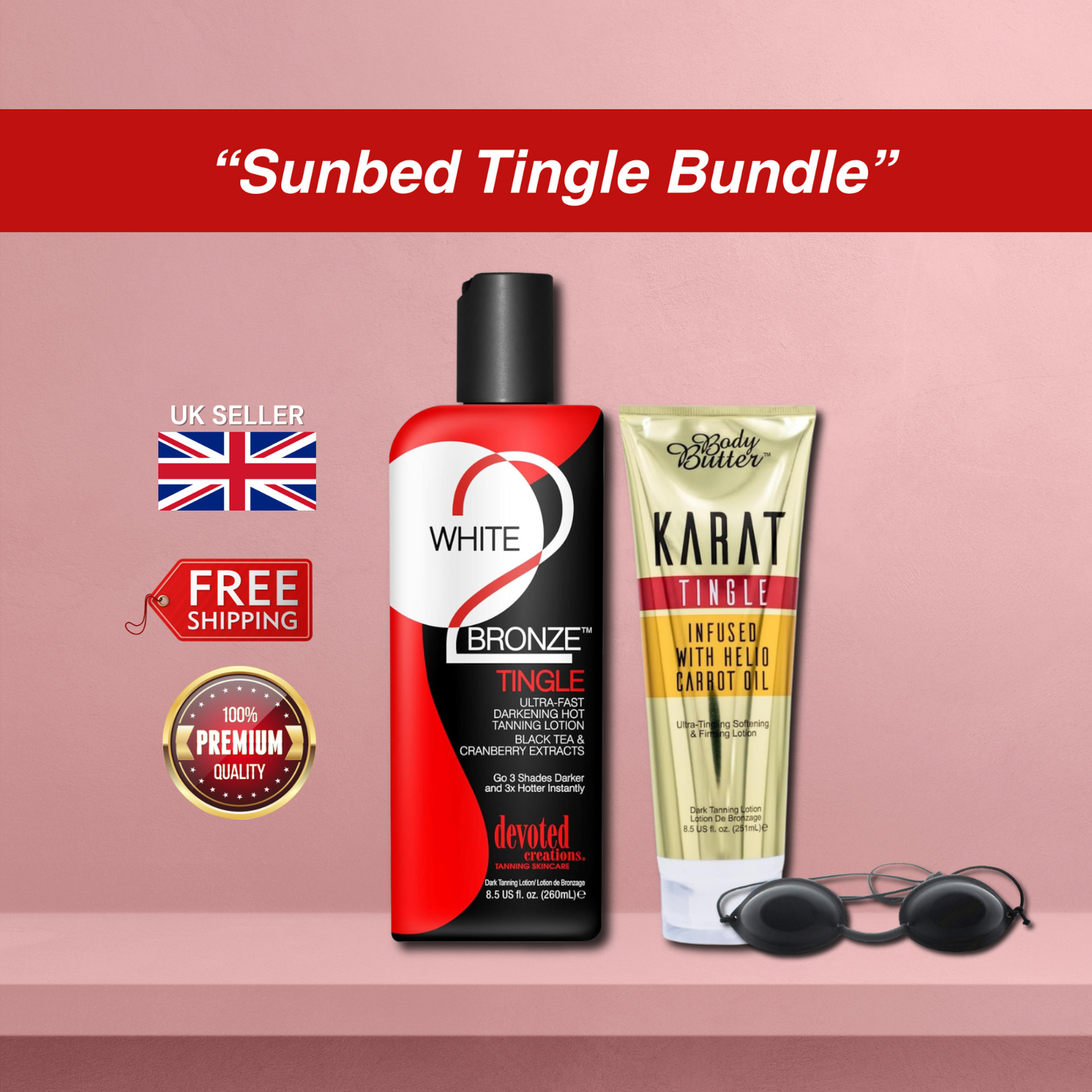 Devoted Creations Tingle with Body Butter Tingle + Goggles Tingling Sunbed Set