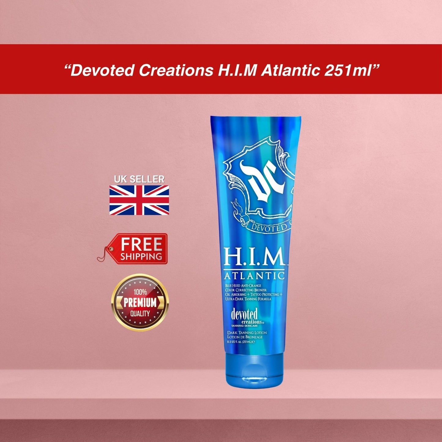 Devoted Creations H.I.M. ATLANTIC White Bronzer Ultra-Dark Tanning Lotion 251ml