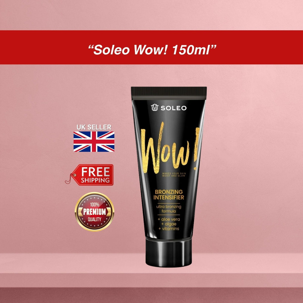Soleo Wow! Bronzing Intensifier Sunbed Tanning Lotion Cream 150ml