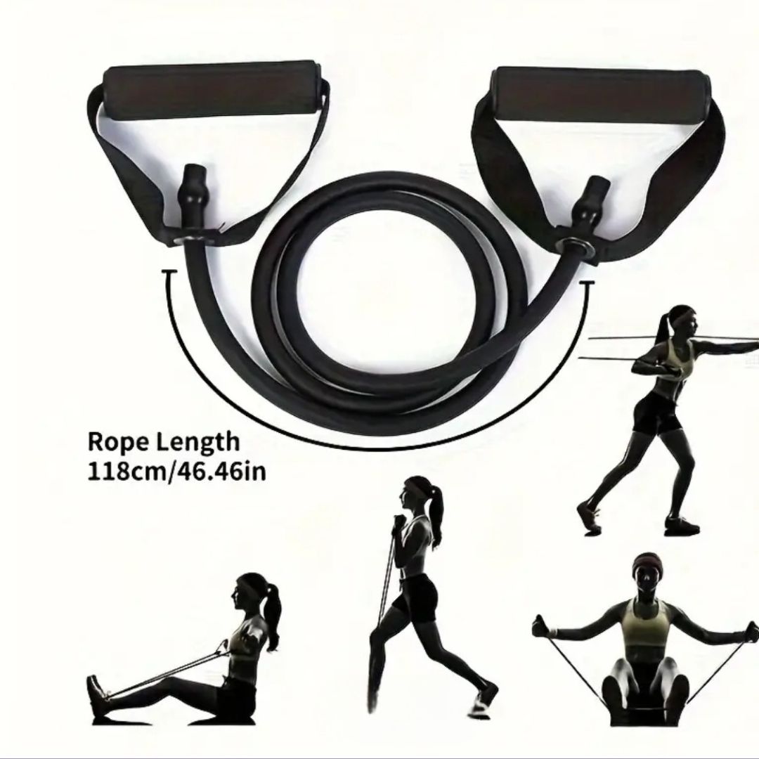 TOTAL BODY RESISTANCE BUNDLE - Fabric Resistance Band (3 Sets) + Resistance Band with Handle Bundle