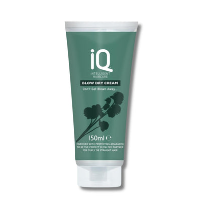 IQ Intelligent Haircare Blow Dry Cream 150ml and Hair Serum 75ml with Detangling Hair Brush