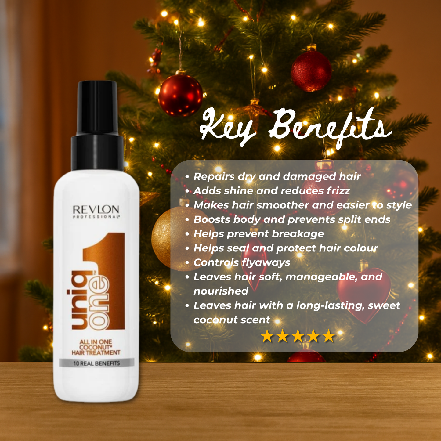 2x Revlon Uniq One Coconut 150ml with Hair Brush + Christmas Gift Bag🎁