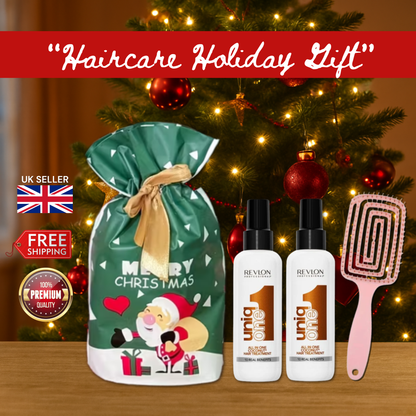 2x Revlon Uniq One Coconut 150ml with Hair Brush + Christmas Gift Bag🎁