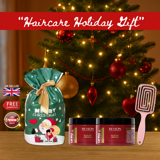 2x Revlon Uniq One Hair Mask 300ml with hair Brush + Christmas Gift Bag 🎁