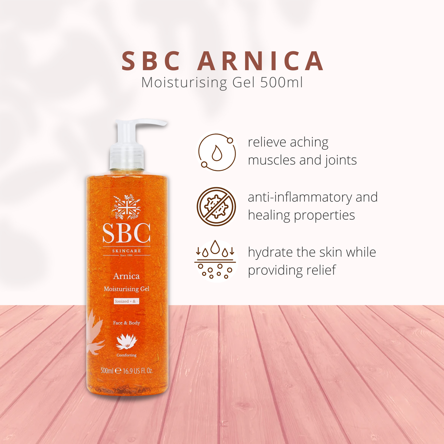 SBC Hydra-Collagen Moisturising Gel & Arnica Moisturising Gel 500ml