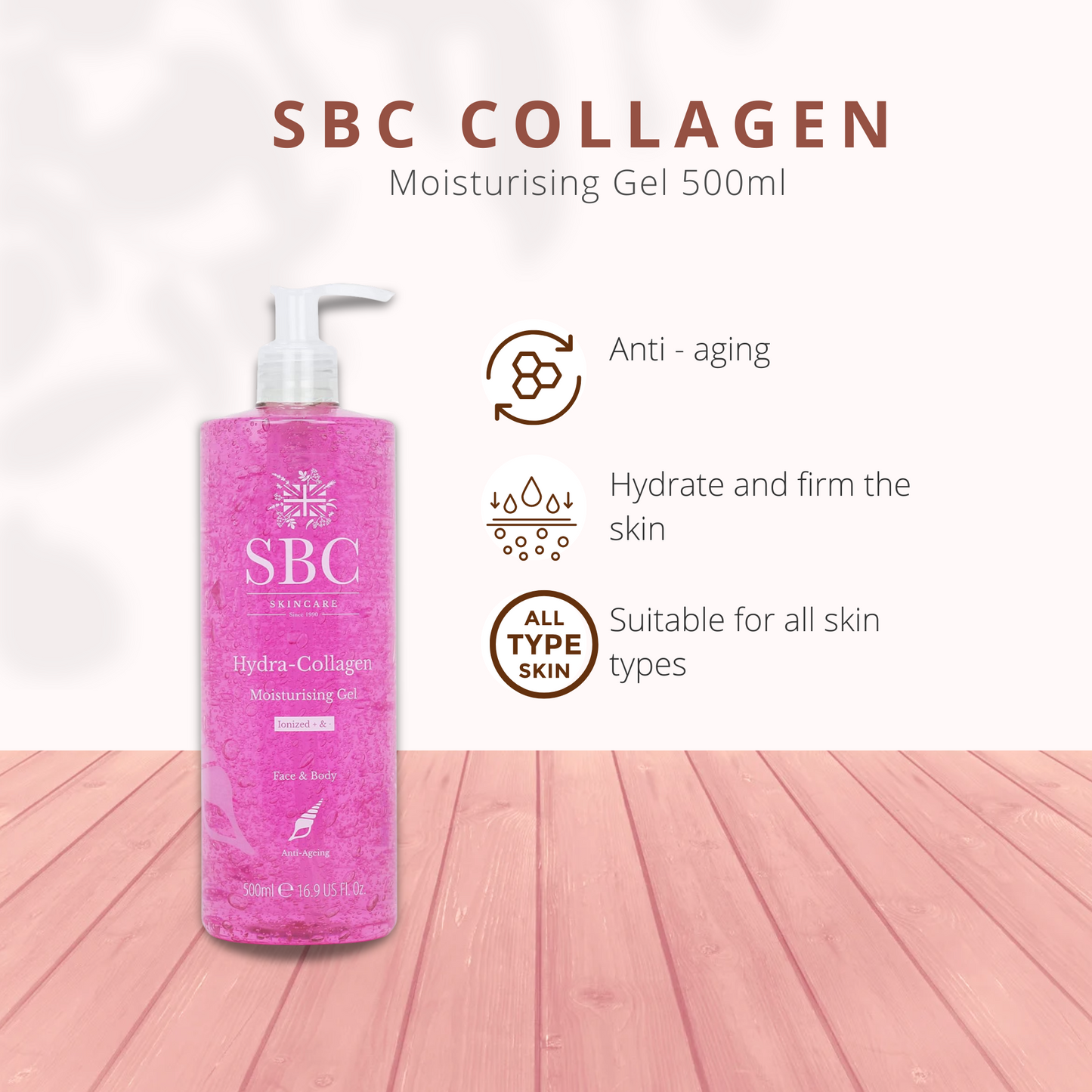 SBC Hydra-Collagen Moisturising Gel & Arnica Moisturising Gel 500ml