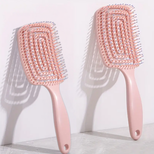 2 x Detangling Hair Brush Tangle Free Hair - Two Brushes, Zero Knots!  Free P&P