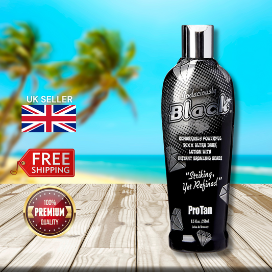 Pro Tan Bodaciously Black 50XX Ultra Dark Lotion + Instant Bronzing Beads 250ml