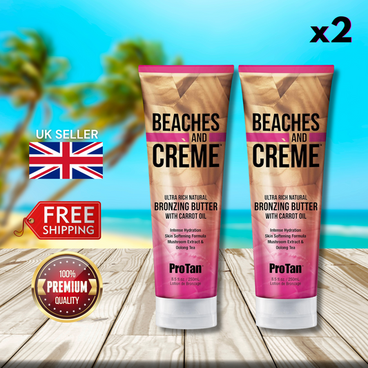 2 x Pro Tan Beaches and Creme Ultra Rich Natural Bronzing Butter 250ml
