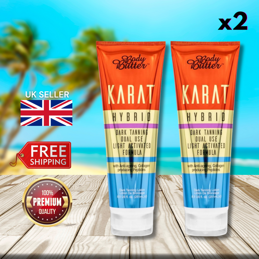 2 x Body Butter Karat Hybrid Dark Tanning with Anti-aging Collagen 251ml