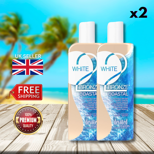 Devoted Creations White 2 Bronze Coastal 251ml- Go 3 Shades Darker Rapidly!