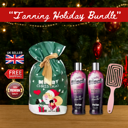 2 x Pro Tan Incredibly Black 251ml + Hair Brush + Christmas Gift Bag 🎁