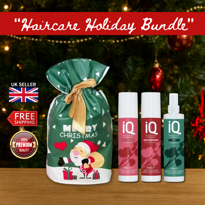 IQ Daily Shampoo & Conditioner 300ml and 10 in 1 Spray 250ml with Christmas Gift Bag Holiday Set🎁