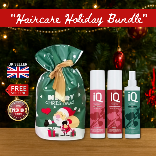 IQ Daily Shampoo & Conditioner 300ml and 10 in 1 Spray 250ml with Christmas Gift Bag Holiday Set🎁