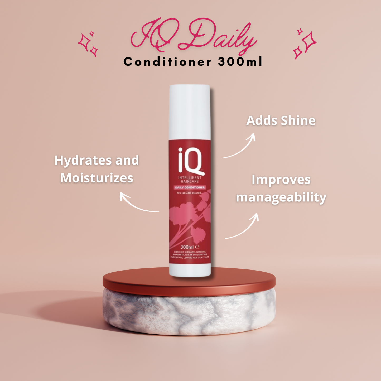 IQ Daily Shampoo & Conditioner 300ml and 10 in 1 Spray 250ml with Christmas Gift Bag Holiday Set🎁