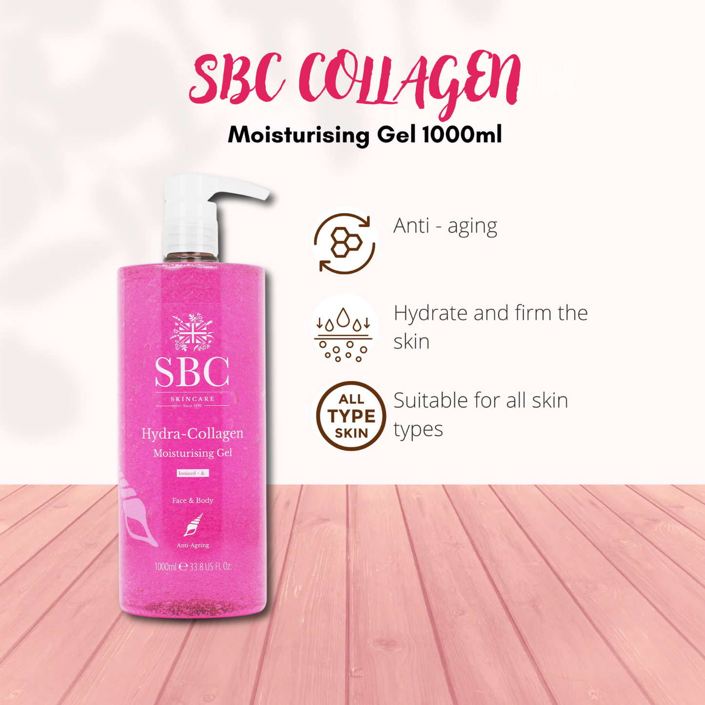 SBC Hydra Collagen Gel 1000ml & 100ml + Christmas Gift Bag Skincare Set 🎁
