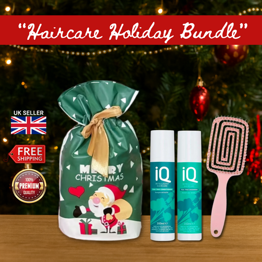 IQ Tea Tree Shampoo & Conditioner 300ml with Hair Brush + Christmas Gift Bag 🎁