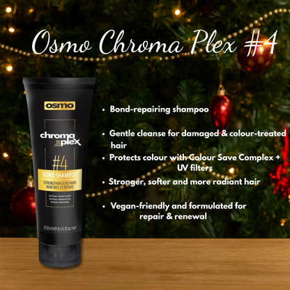 Osmo Chromaplex #4 Shampoo & #5 Conditioner + Brush + Christmas Gift Bag 🎁