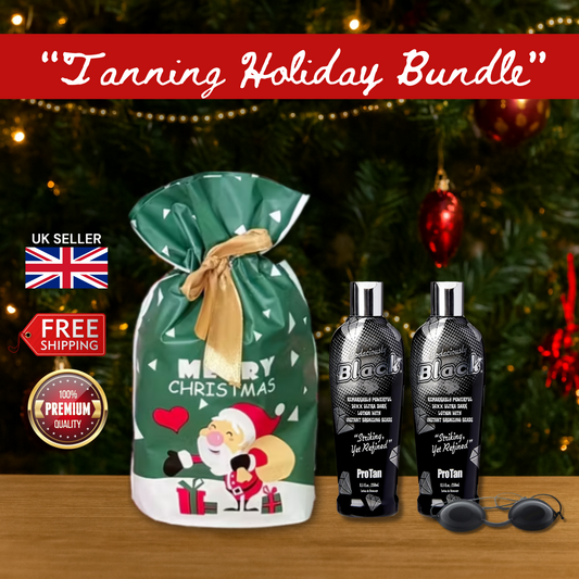 2 x Pro Tan Bodaciously Black 251ml with Sunbed Goggles + Christmas Gift Bag 🎁