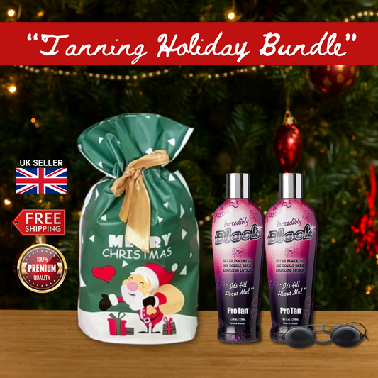 2 x Pro Tan Incredibly Black 251ml with Sunbed Goggles + Christmas Gift Bag 🎁