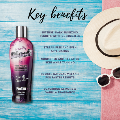 2 x Pro Tan Incredibly Black 251ml with Sunbed Goggles + Christmas Gift Bag 🎁