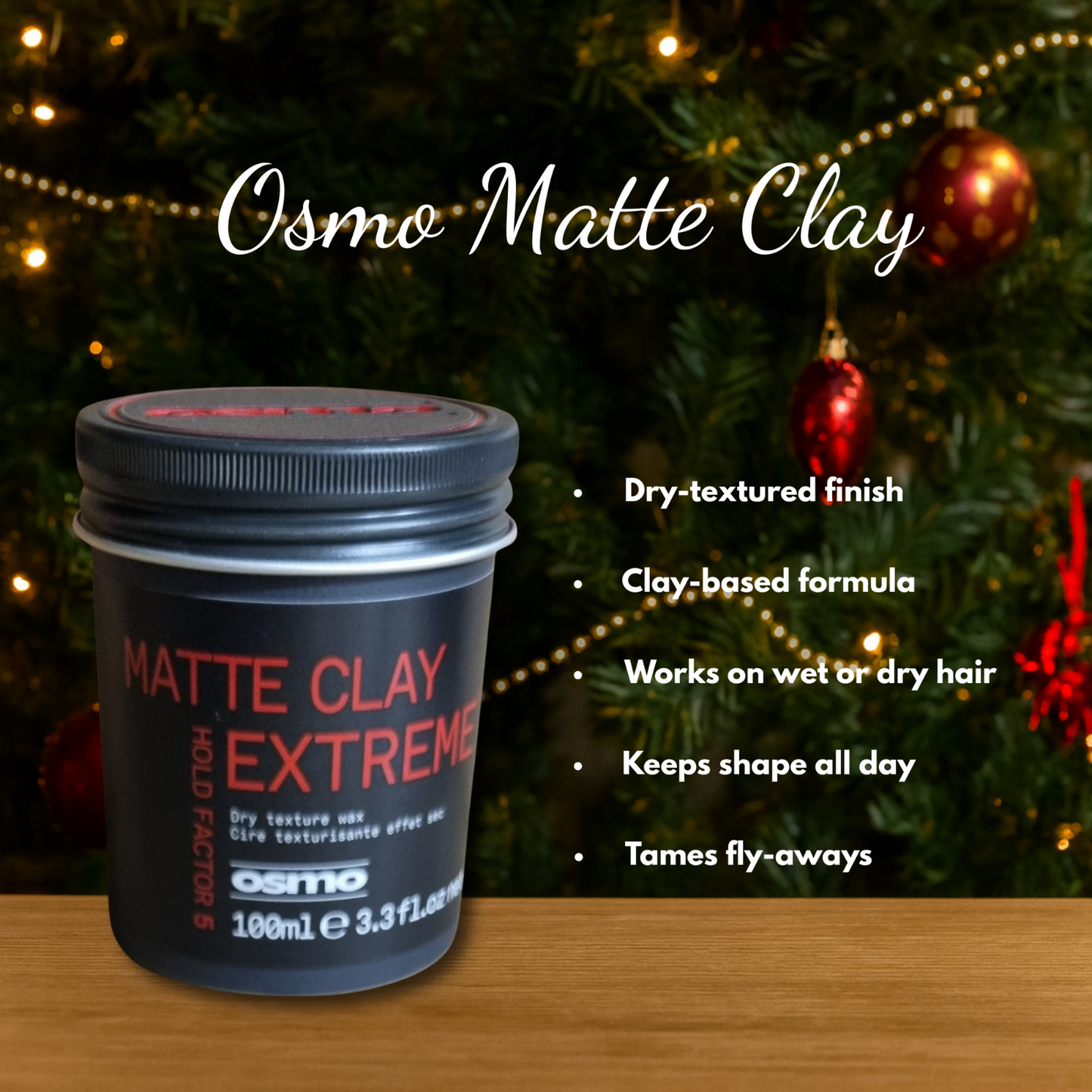 2 x Osmo Matte Clay Extreme 100ml with Hair Brush + Christmas Gift Bag Set🎁