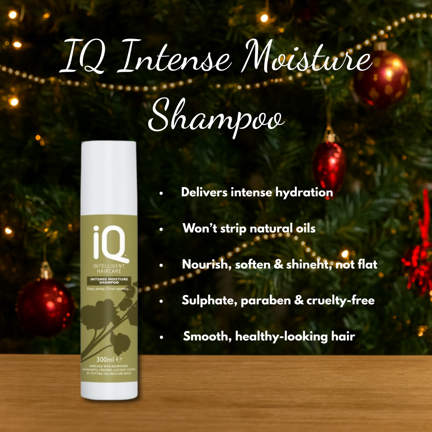 IQ Intense Moisture Shampoo & Conditioner + Hair Serum + Christmas Gift Bag 🎁