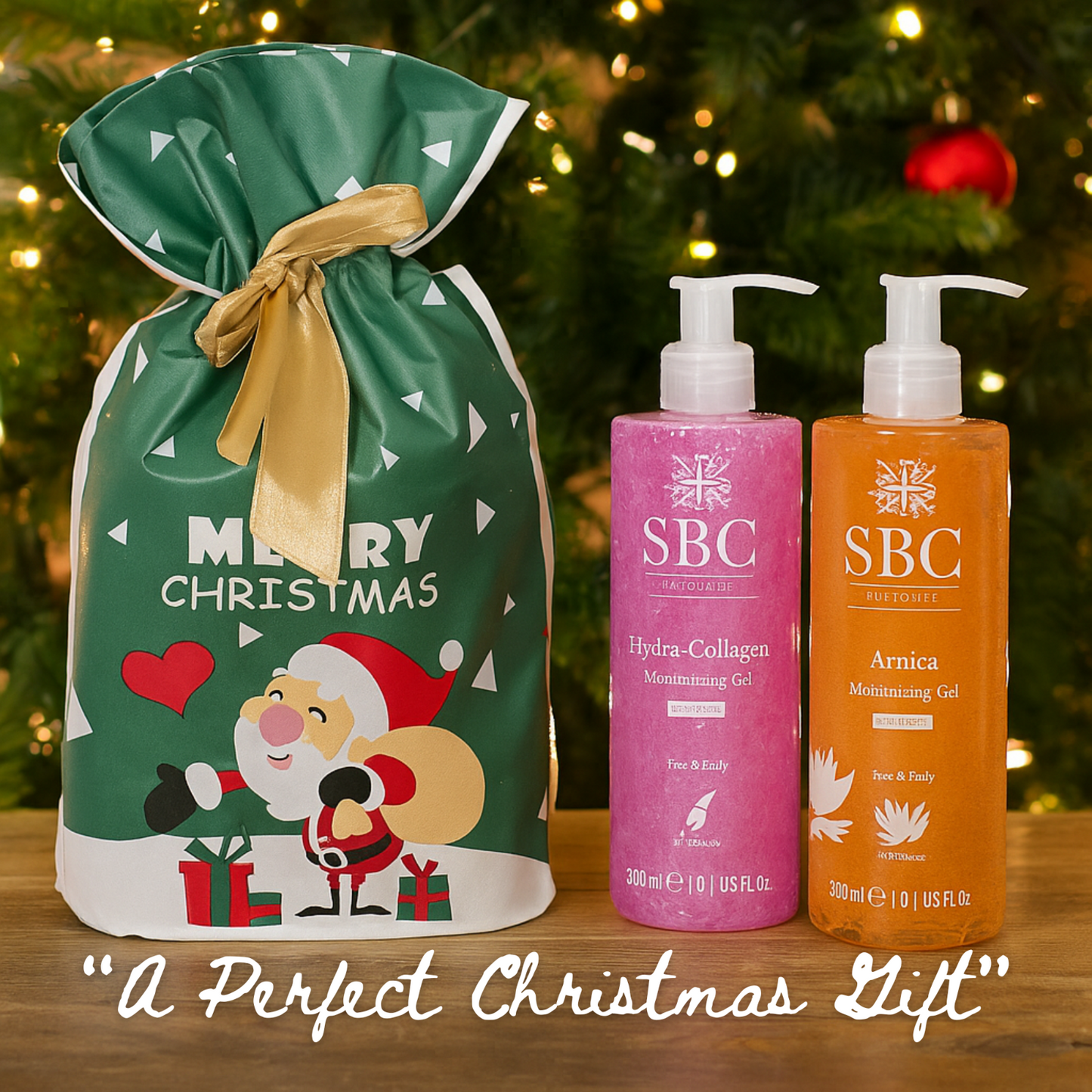 SBC Hydra-Collagen & Arnica Moisturising Gel 300ml + Christmas Gift Bag Set 🎁