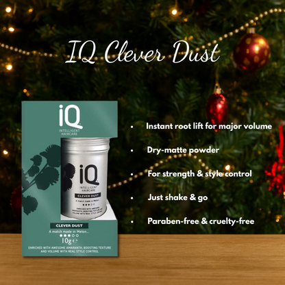 IQ 10 in 1 Spray 250ml & Clever Dust 10g + Hair Brush + Christmas Gift Bag 🎁