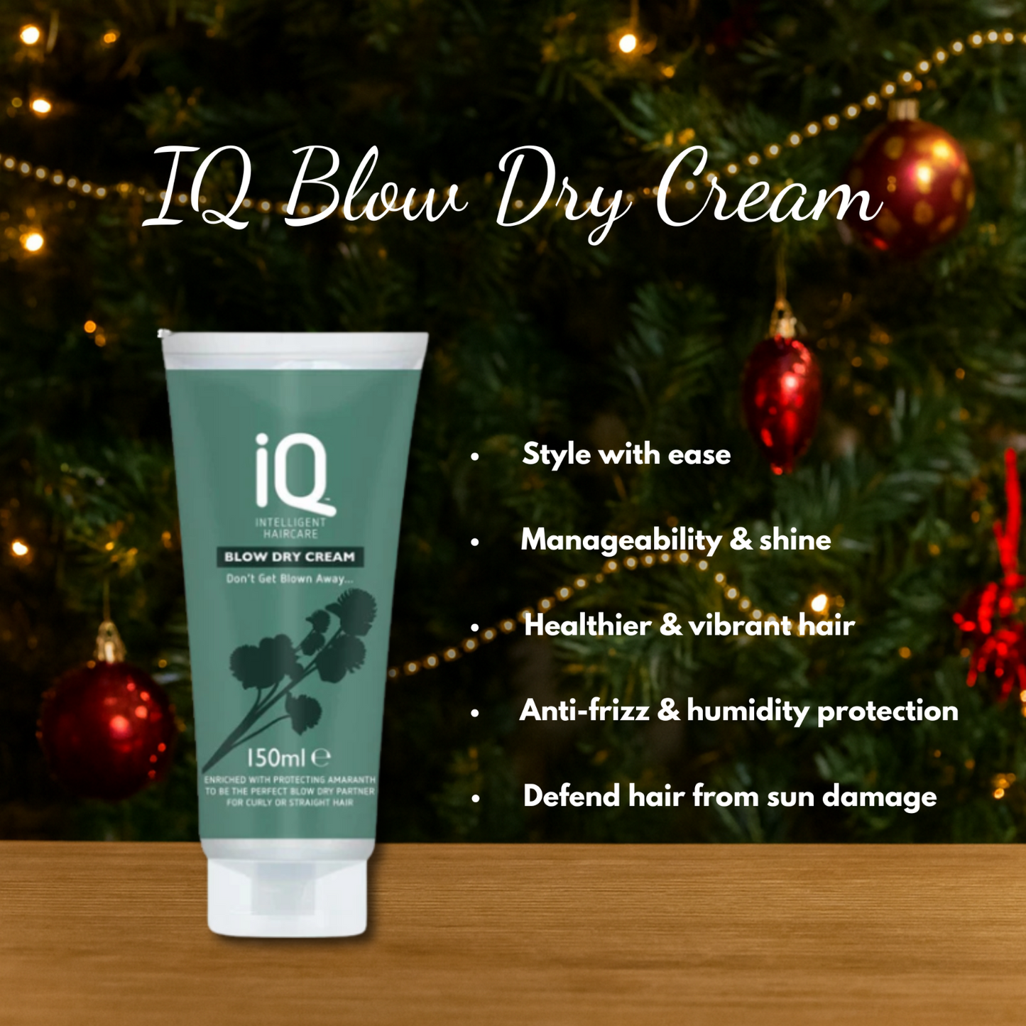 IQ 10 in 1 Spray  & Blow Dry Cream with Hair Brush + Christmas Gift Bag 🎁