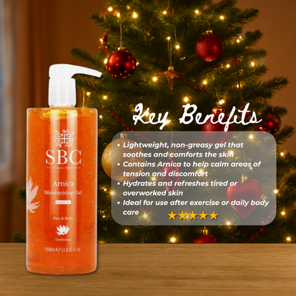 SBC Arnica Moisturising Gel + Christmas Gift Bag 100ml – 1000ml 🎁