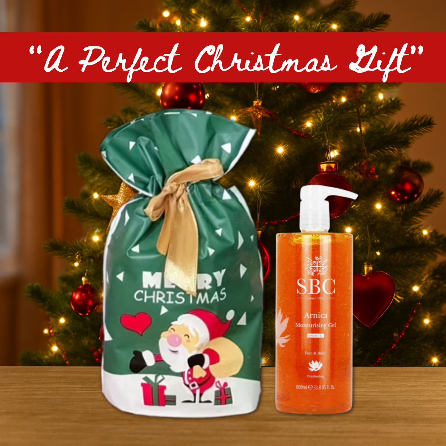 SBC Arnica Moisturising Gel + Christmas Gift Bag 100ml – 1000ml 🎁