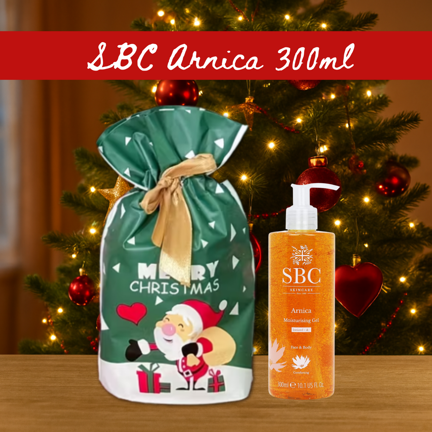 SBC Arnica Moisturising Gel + Christmas Gift Bag 100ml – 1000ml 🎁