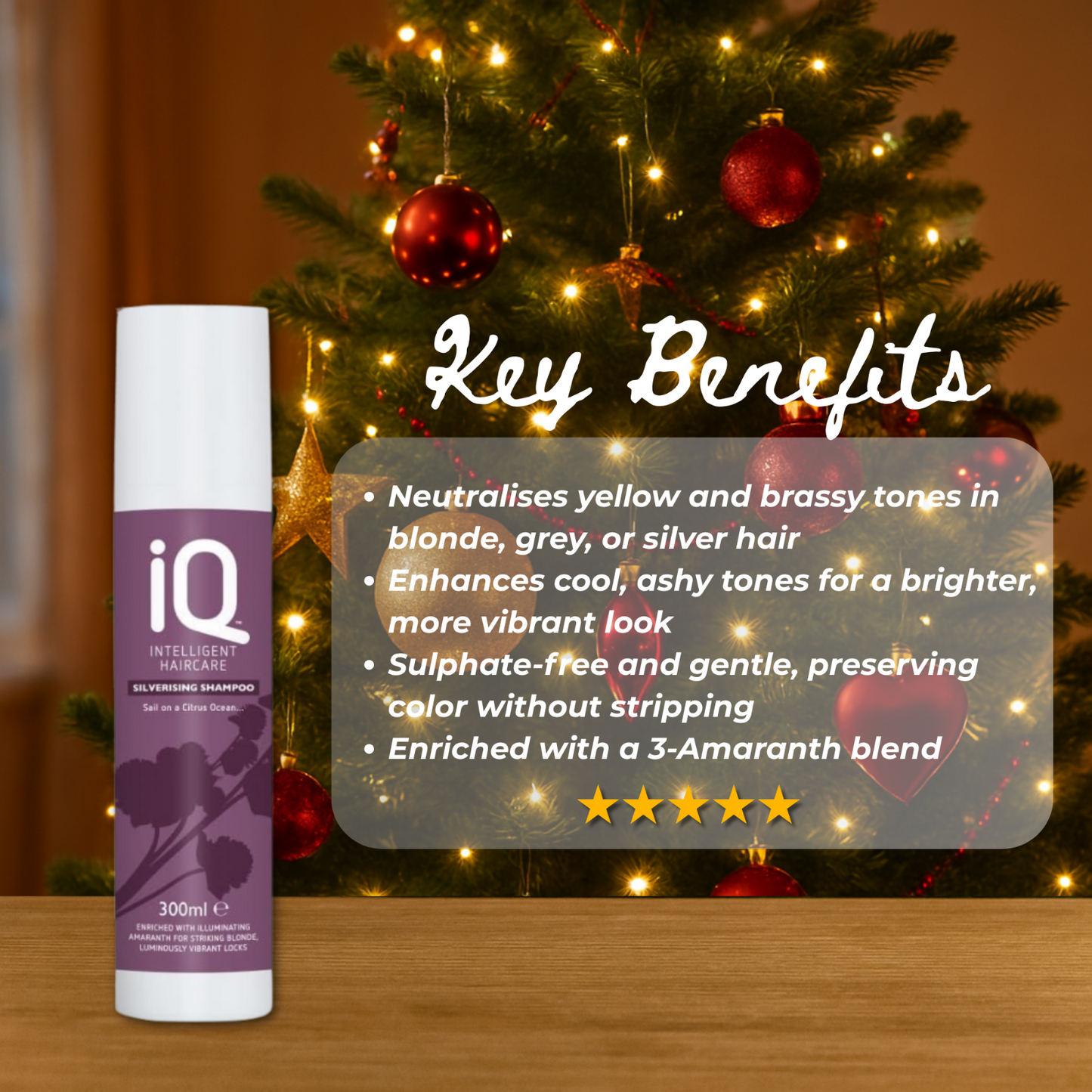 IQ Intelligent Haircare Silverising Shampoo 300ml + Christmas Gift Bag 🎁