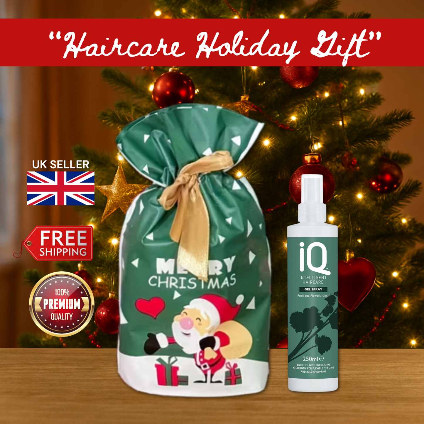 IQ Intelligent Haircare Gel Spray 250ml + Christmas Gift Bag 🎁