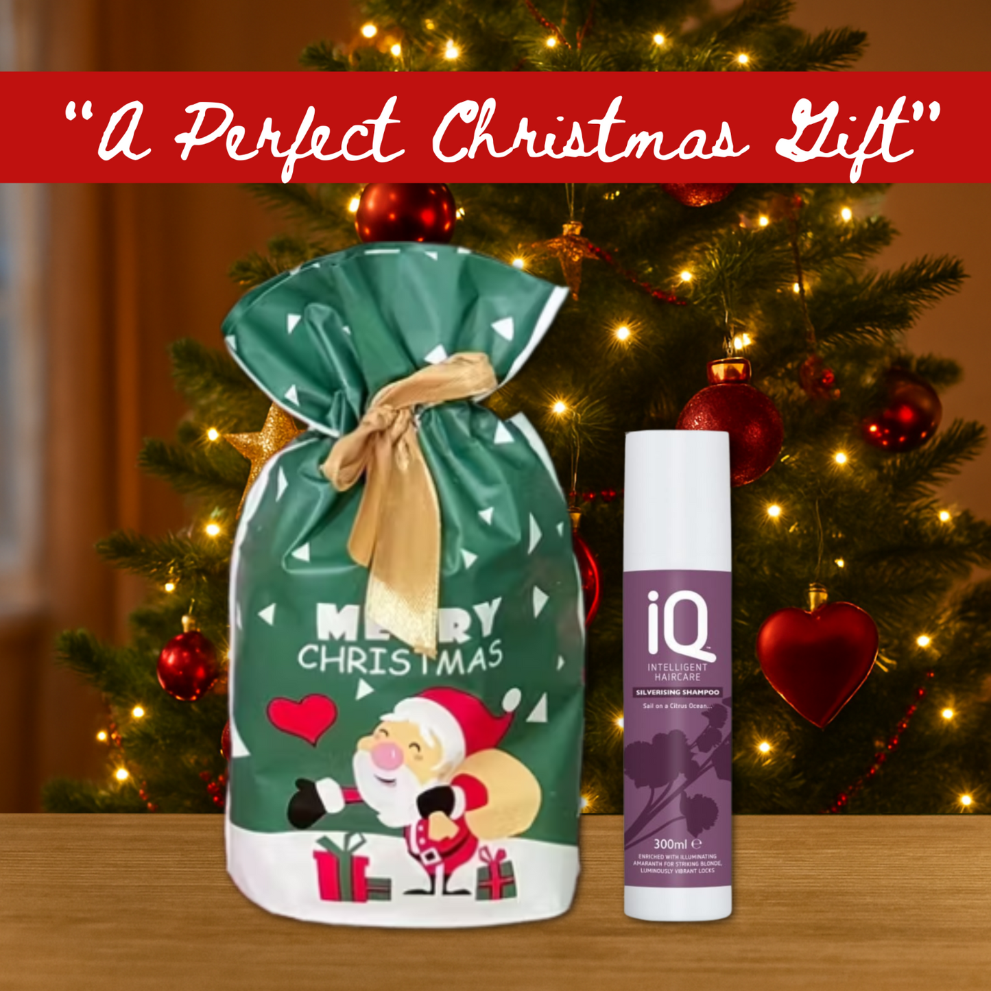 IQ Intelligent Haircare Silverising Shampoo 300ml + Christmas Gift Bag 🎁