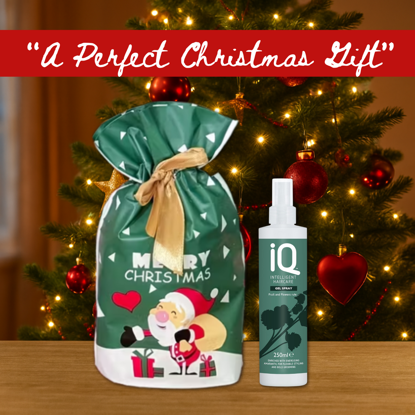 IQ Intelligent Haircare Gel Spray 250ml + Christmas Gift Bag 🎁