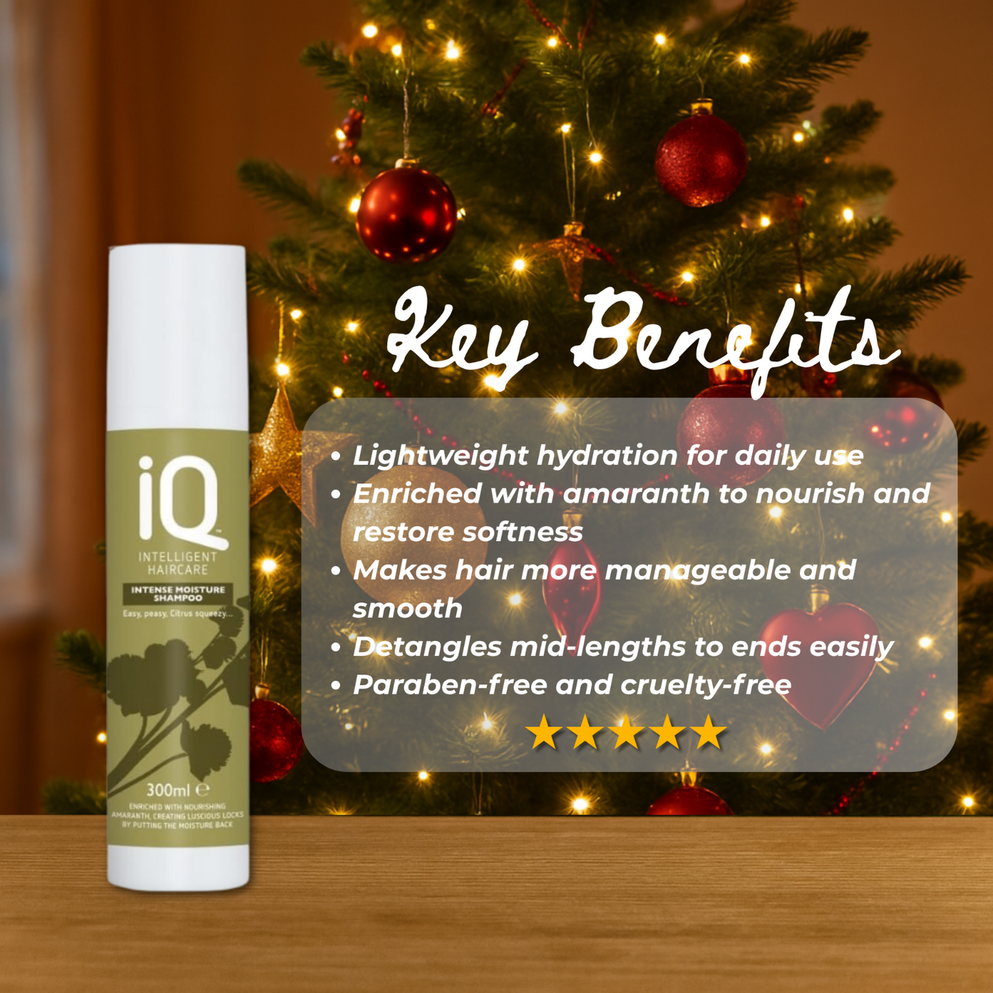 IQ Intelligent Haircare Intense Moisture Shampoo 300ml + Christmas Gift Bag 🎁