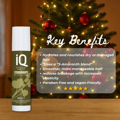 IQ Intelligent Haircare Intense Moisture Conditioner 300ml + Christmas Gift Bag