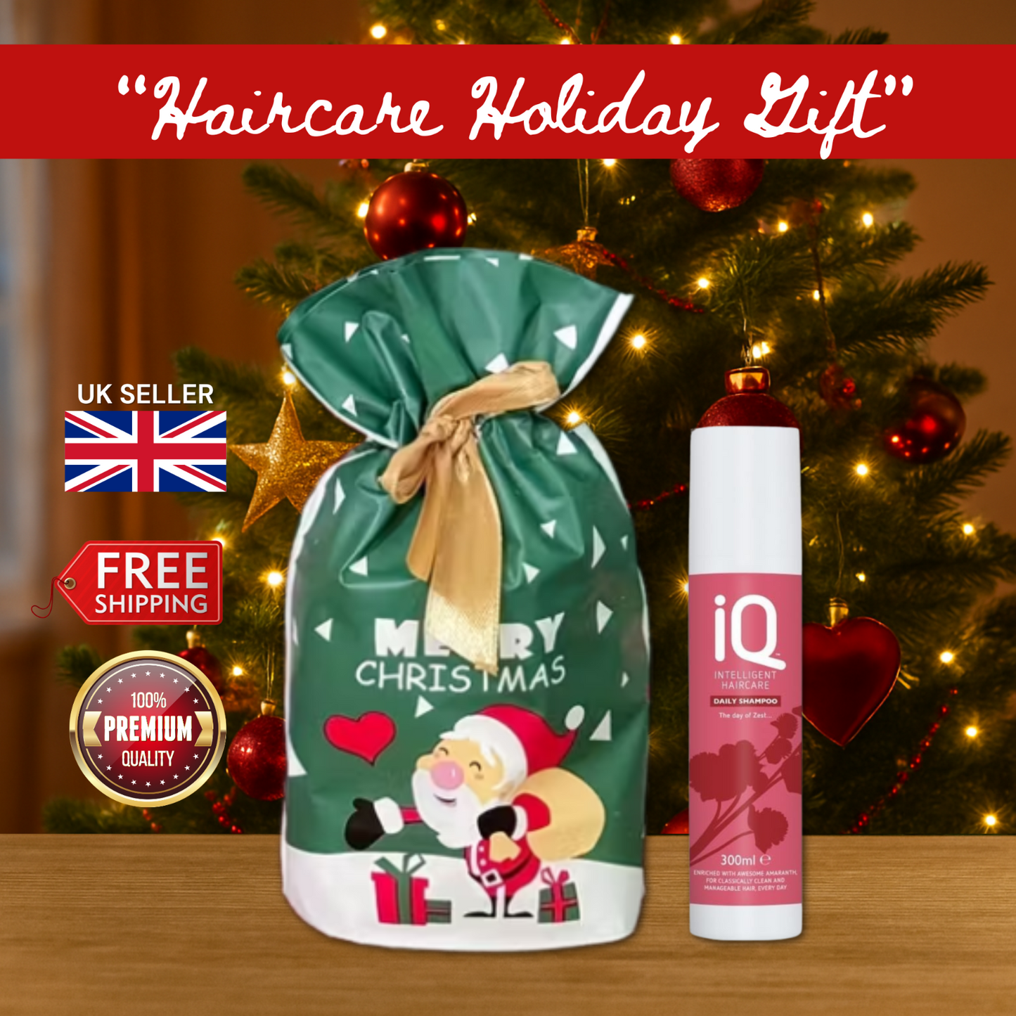 IQ Intelligent Haircare Daily Shampoo 300ml + Christmas Gift Bag 🎁
