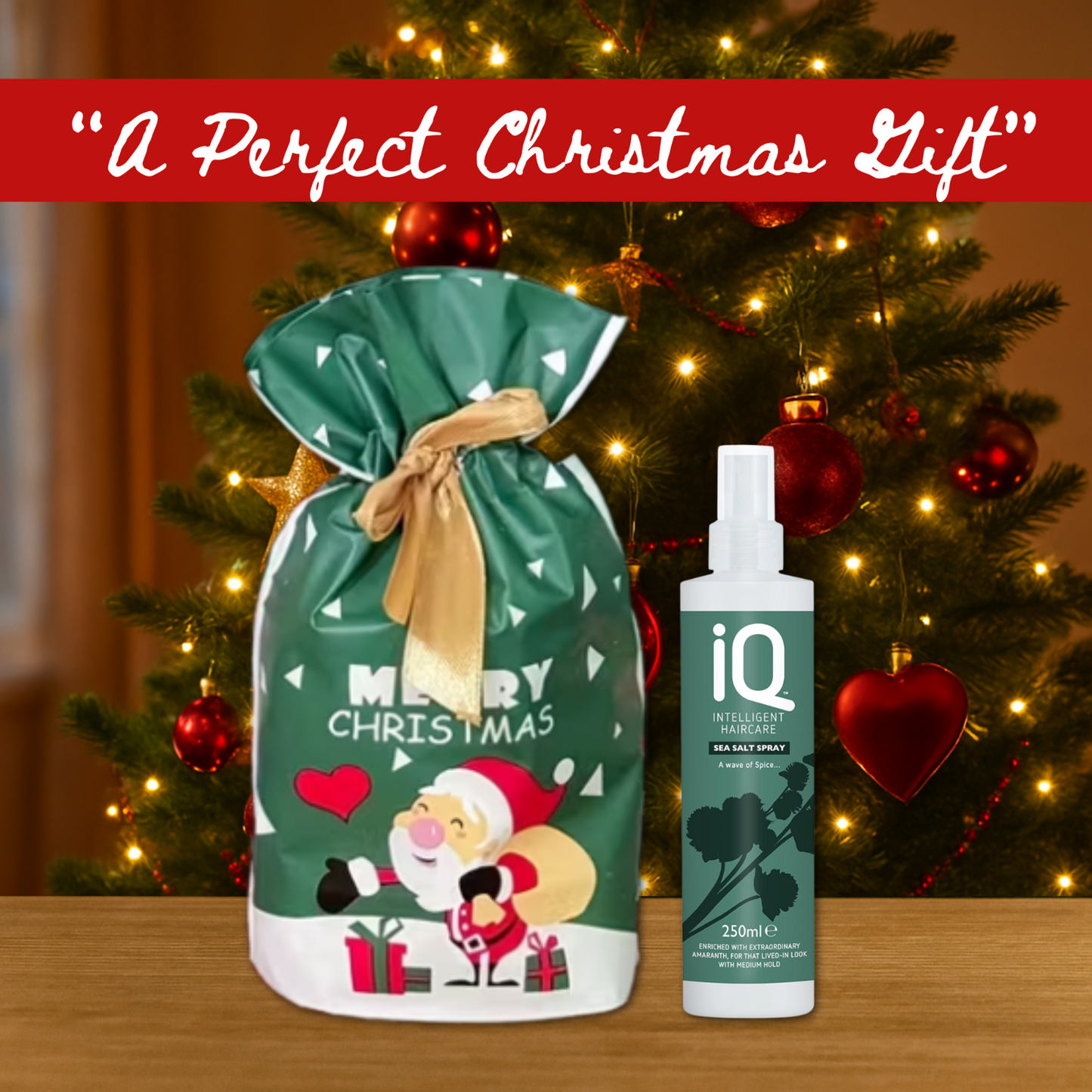 IQ Intelligent Haircare Sea Salt Spray 250ml + Christmas Gift Bag 🎁